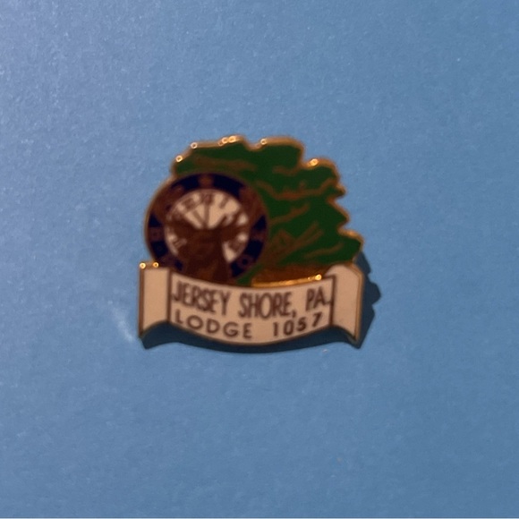 Vintage Jersey Shore Pennsylvania elks Lodge 1057 Enamel Lapel Pin - Picture 2 of 6